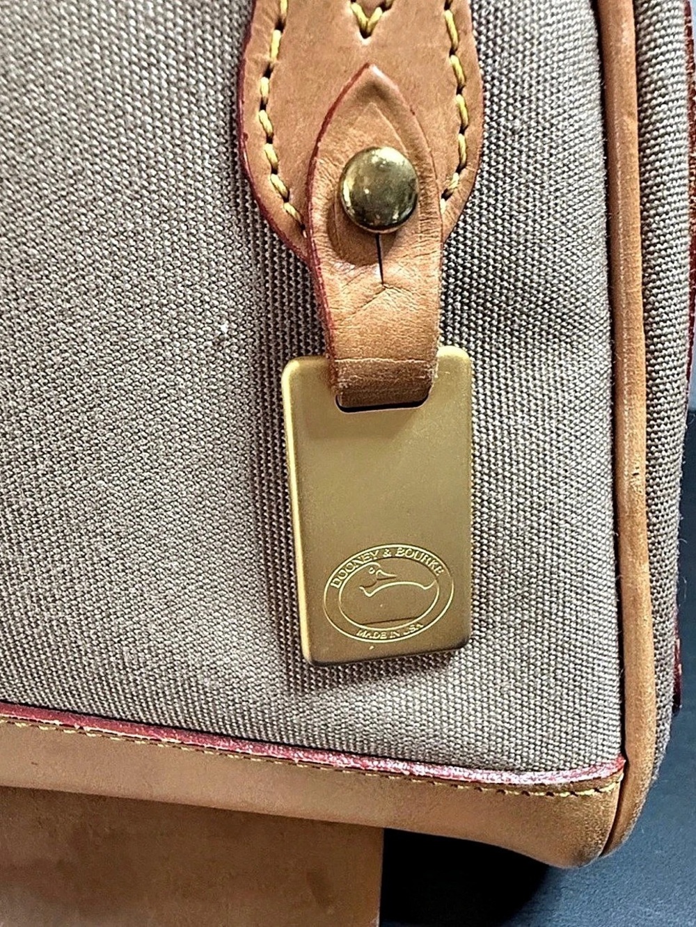 Dooney & Bourke Vintage Canvas Crossbody Bag with Leather Trim and Hang Tag - Picture 2 of 12